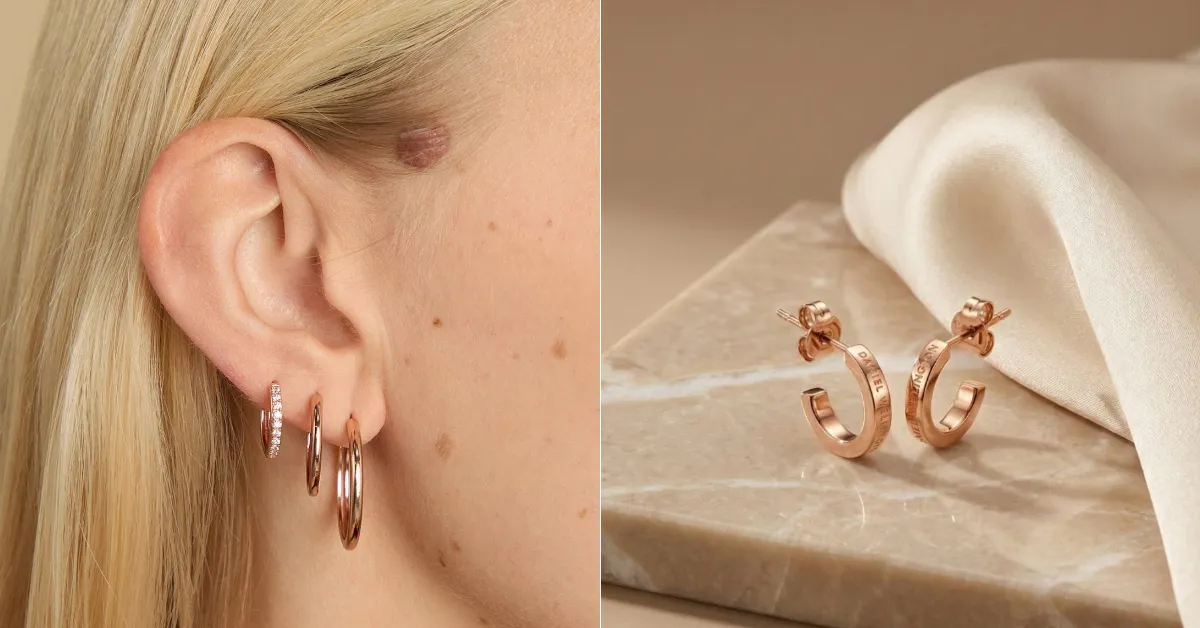 rose gold color earrings( Source: Social Media)
