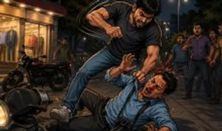 Delhi : सड़क पर ही लात - घूंसे चले, बेरहमी से कर दी पिटाई, किस बात से भड़का बाइक सवार?