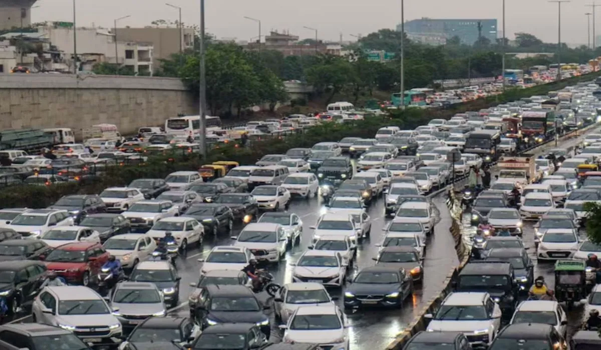 Gurugram Weather and Traffic Conditions (credit social media )