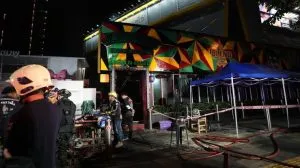 Massive fire at a Bangkok pub