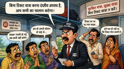 Railway : रेलवे के टिकट चेकिंग अभियान में स्टेशन पर पकड़े गये 155 यात्री, लगाया गया 1,21,800 का जुर्माना