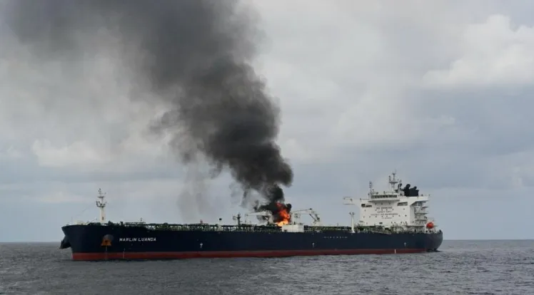 Indian Ship Attacked in Red Sea (Source: Social Media)