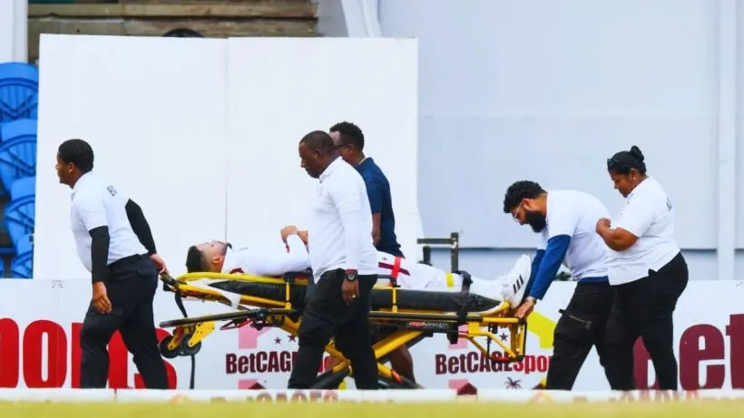 Accident in WI vs Pak Match