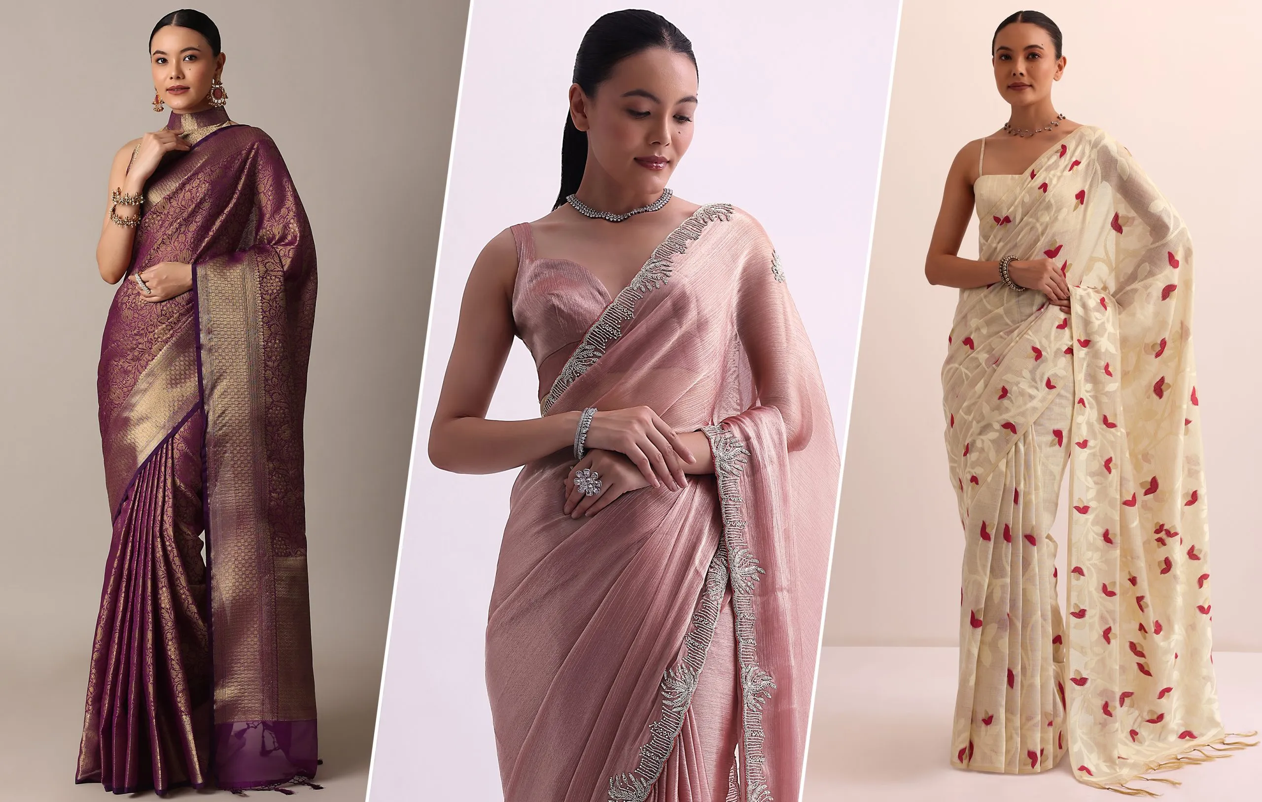 saree design for short height girl