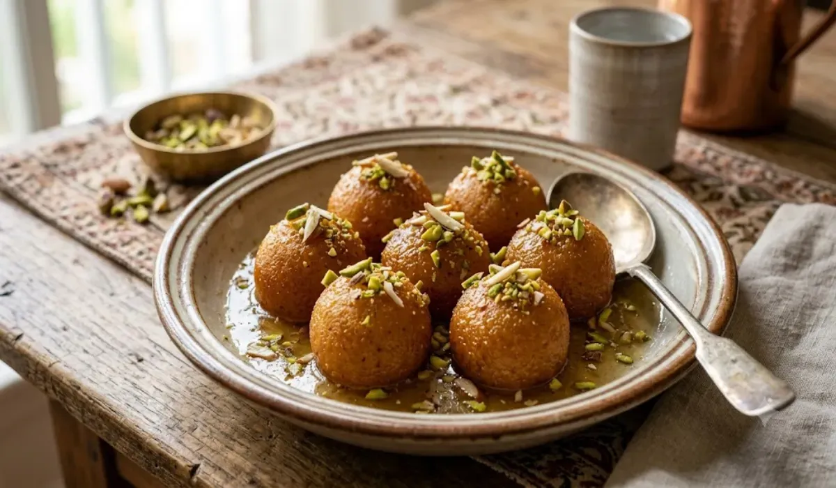 Homemade Suji Gulab Jamun