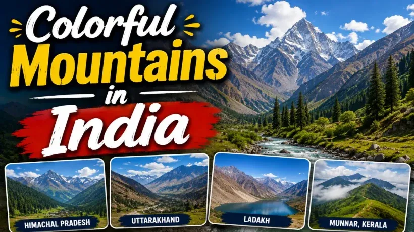 Colorful Mountains in India