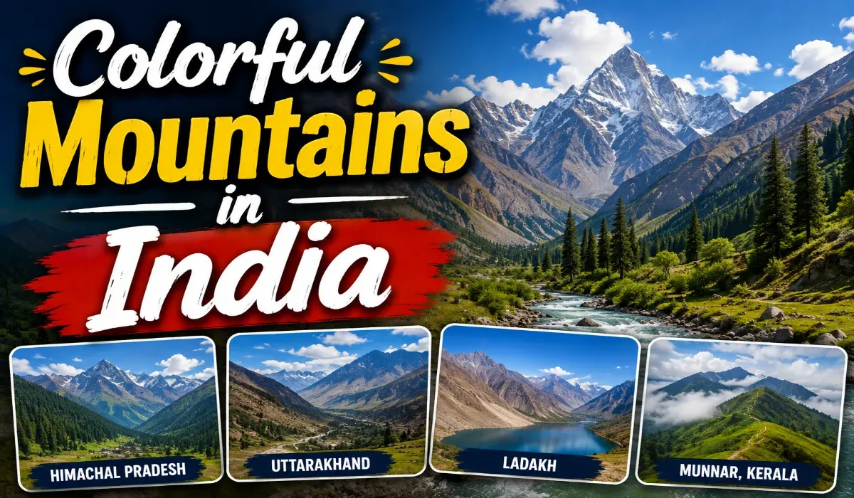 Colorful Mountains in India