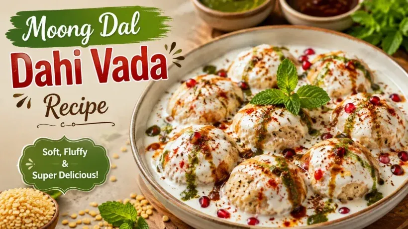 Moong Dal Dahi Vada Recipe