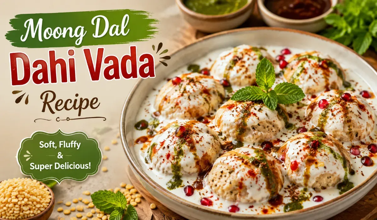 Moong Dal Dahi Vada Recipe