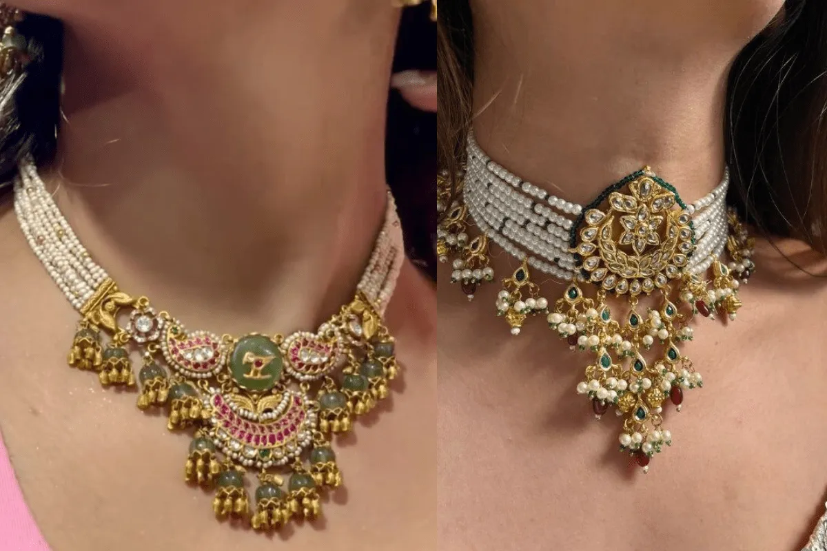 Gold Pearl Necklace Design