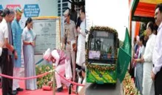 LG और CM ने नई ईवी बसों को हरी झंडी दिखाकर किया रवाना