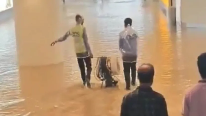 Noida Airport water logging