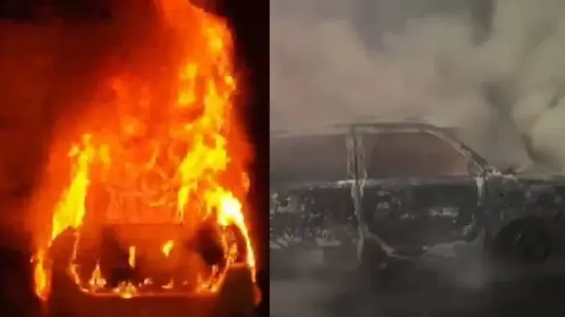 Noida Cab Fire