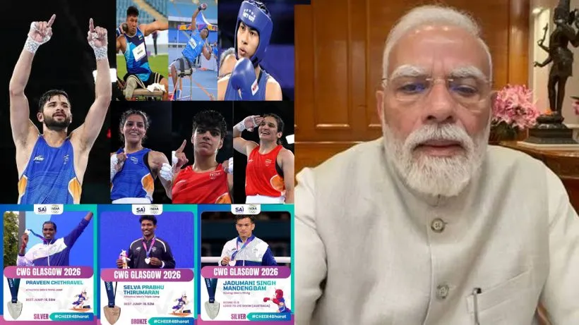 PM modi congratulates indian medal winners at CWG 2026