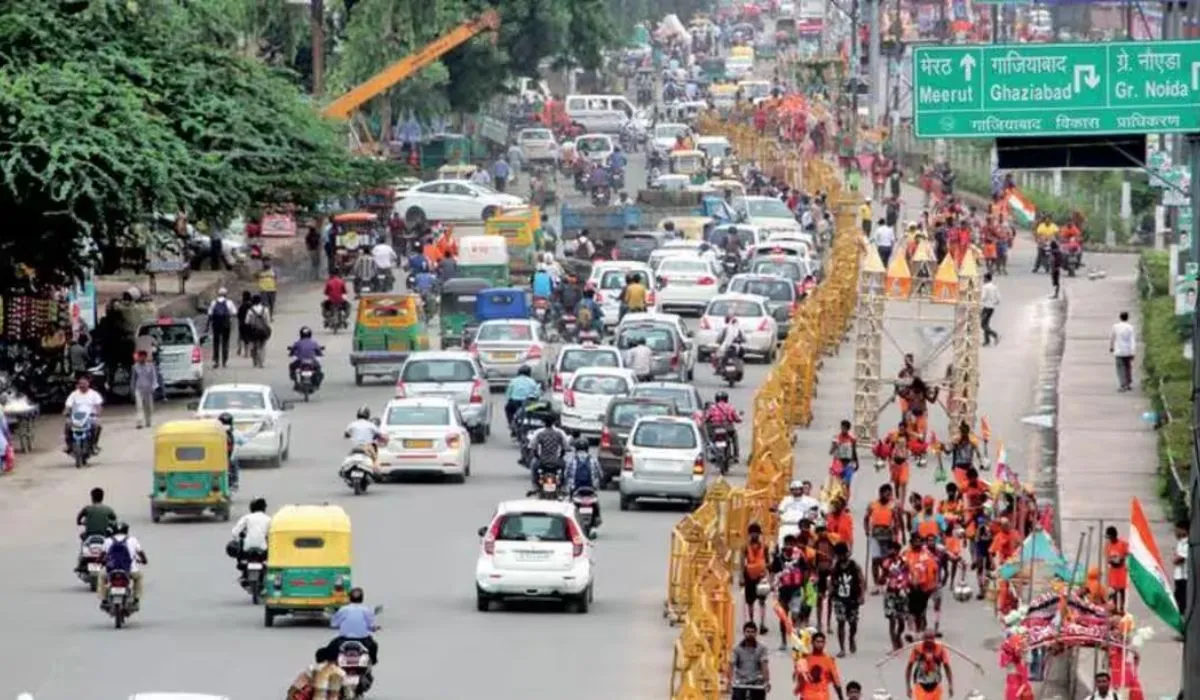 Kanwar Yatra Traffic Jam Ghaziabad ( credit social media )