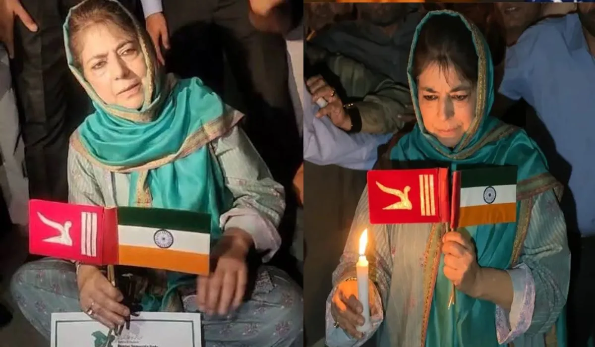 Mehbooba Mufti Tiranga Controversy (credit social media )