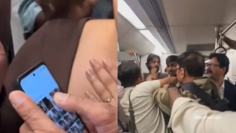 Delhi Metro Woman Photo Controversy (credit social media )