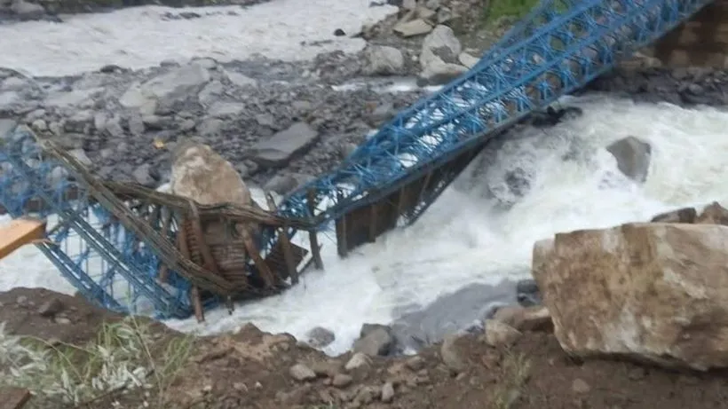 Pithoragarh Bridge Collapse Rescue (credit social media )