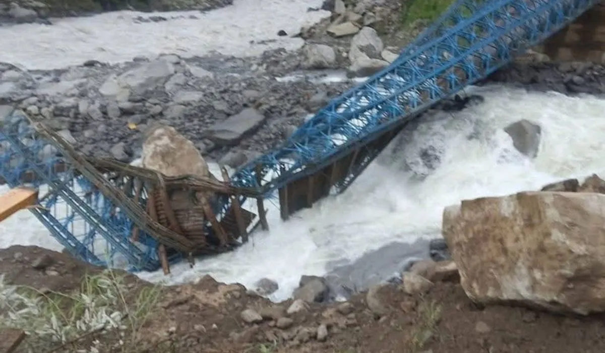Pithoragarh Bridge Collapse Rescue (credit social media )