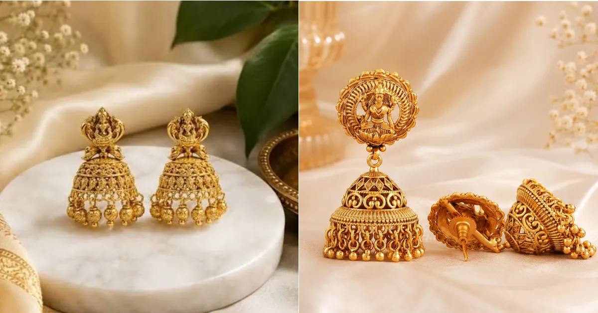 latest gold small jhumka designs