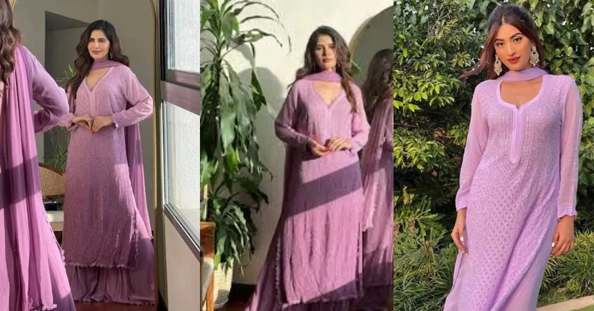 Chikankari Suit Designs For Hariyali Teej( Source: Social Media)