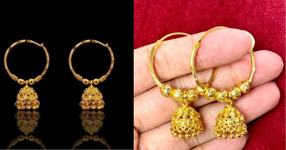 Daily Wear Gold Bali Earrings