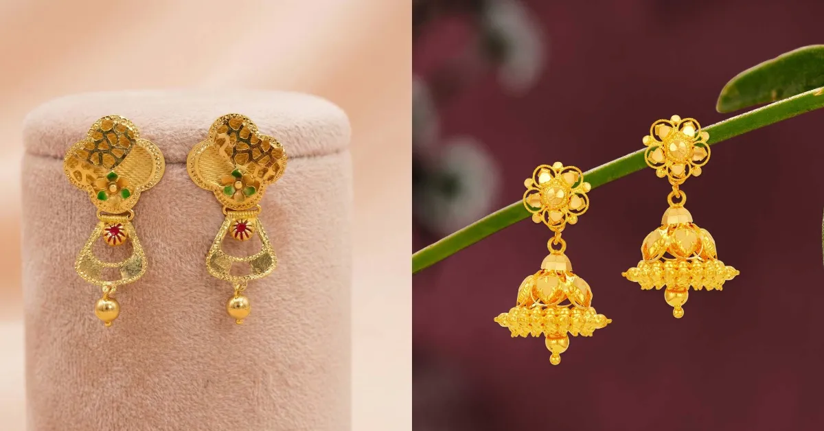 latest gold small jhumka designs( Source: Social Media)