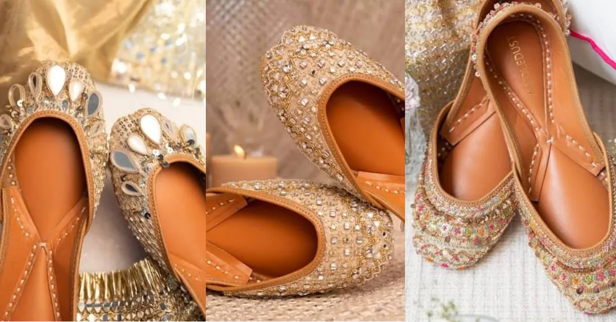Golden Zari Mojari Designs For Raksha Bandhan( Source: Social Media)