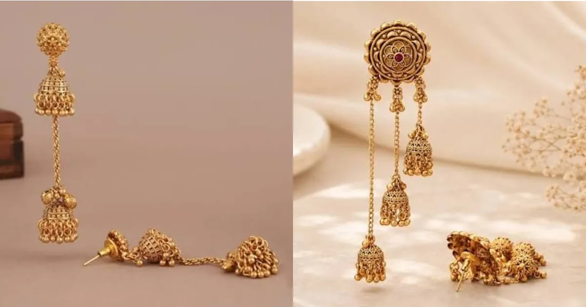 latest gold small jhumka designs( Source: Social Media)