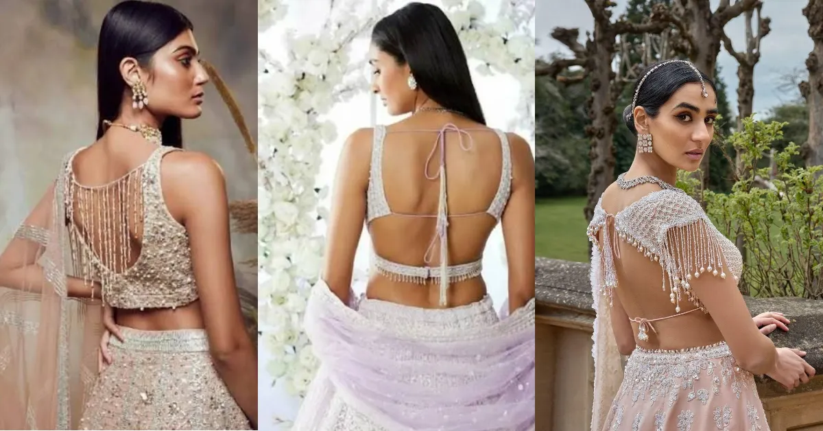 silk saree blouse back designs( Source: Social Media)