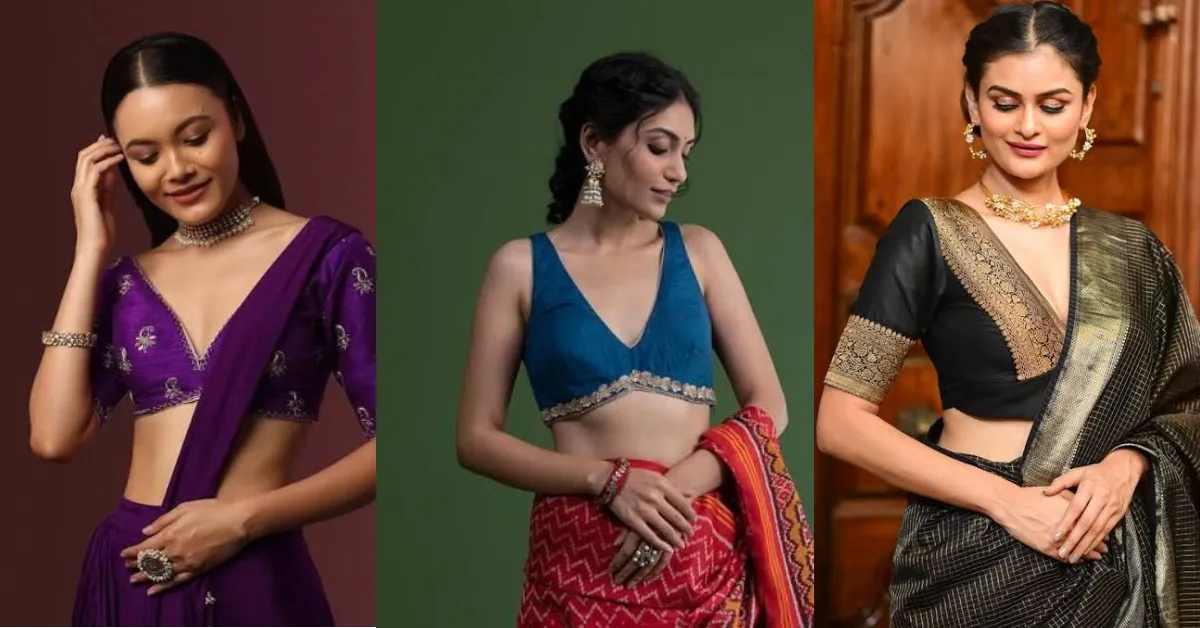 silk saree blouse back designs( Source: Social Media)