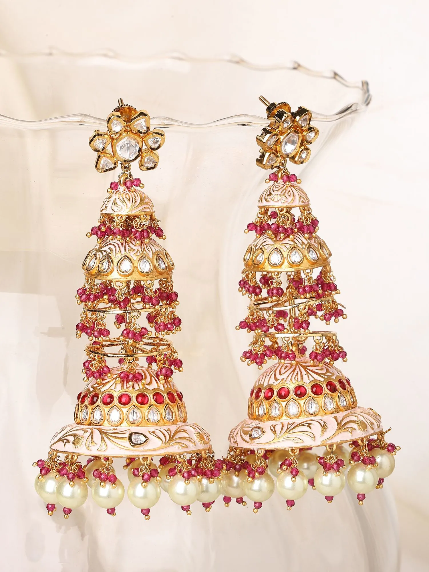 Meenakari Jhumka Designs For Janmashtami 2026( Source: Social Media)