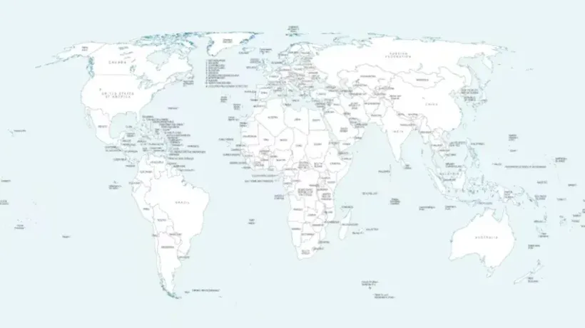 UN new world map India
