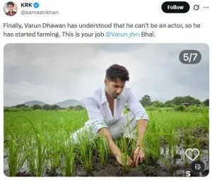 Varun Dhawan Farmer Look