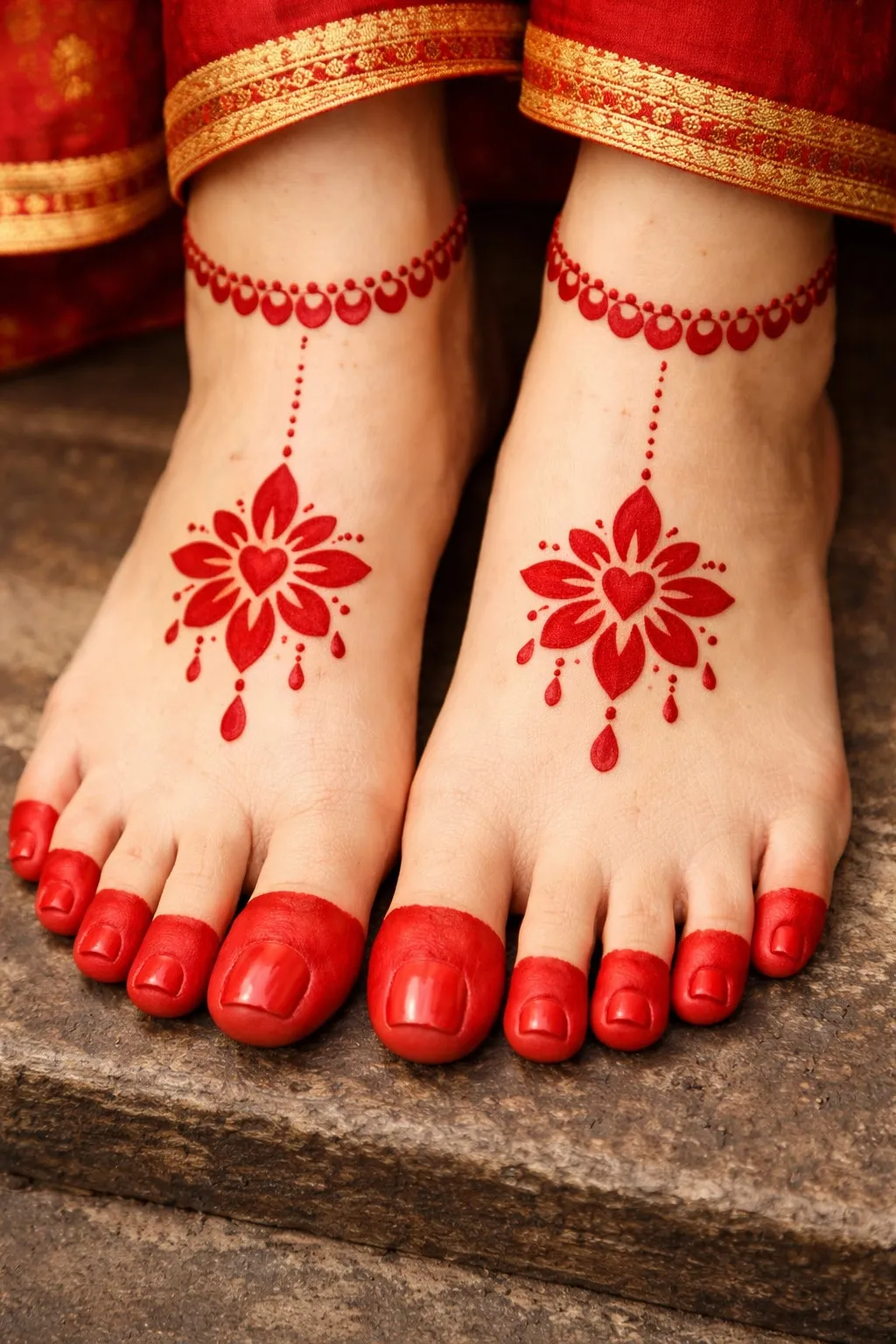 Radha Ashtami Traditional Alta Designs( Source: Social Media)