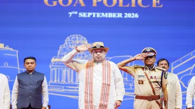 Amit Shah Presented The President Colour To Goa Police