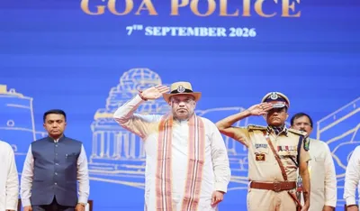 Amit Shah Presented The President Colour To Goa Police