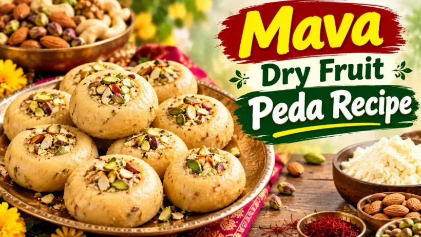 Mava Dry Fruit Peda Recipe