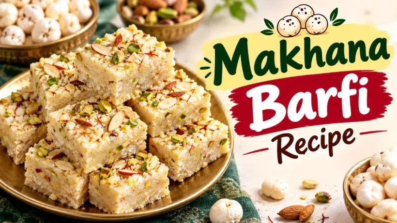Makhana Barfi Recipe at Home
