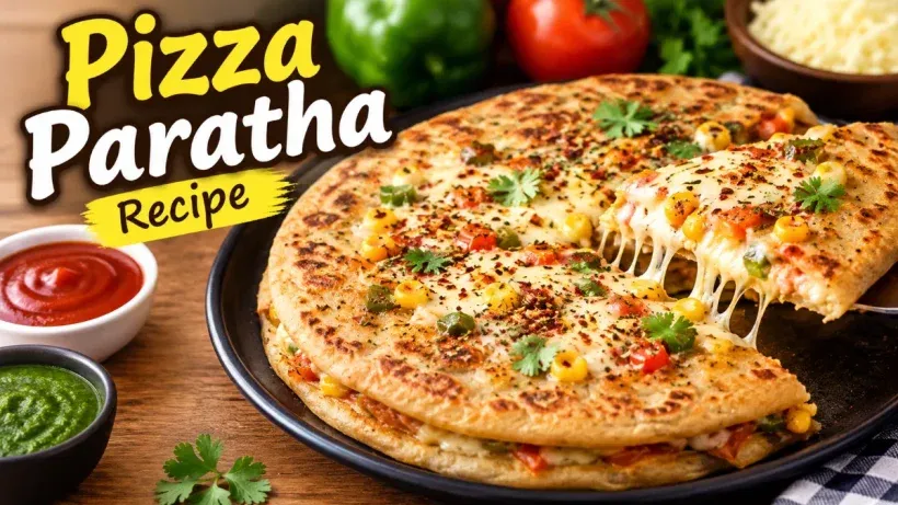Pizza Paratha Recipe at Home