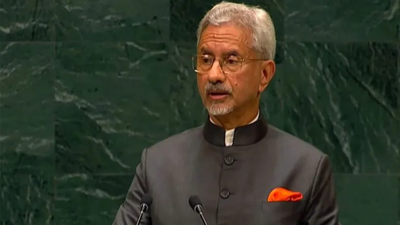 S Jaishankar addressing the United Nations General Assembly in New York