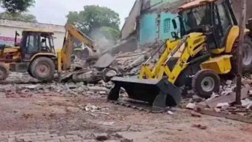 Saharanpur Mosque Bulldozer Action (credit social media )