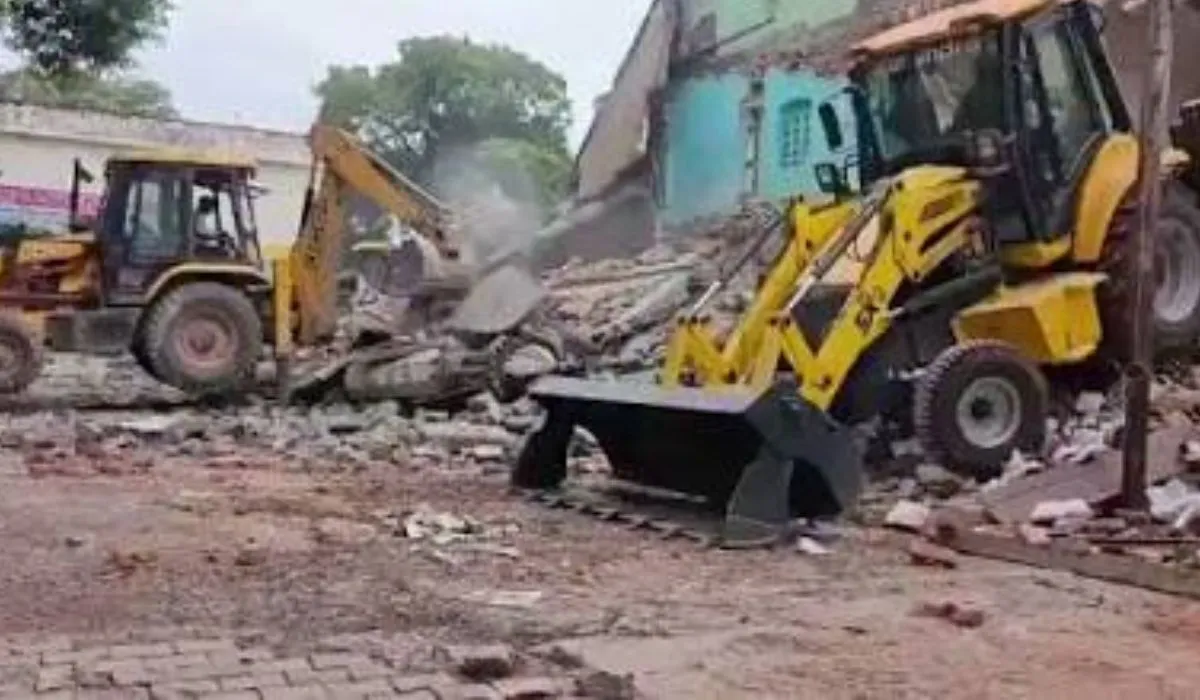 Saharanpur Mosque Bulldozer Action (credit social media )