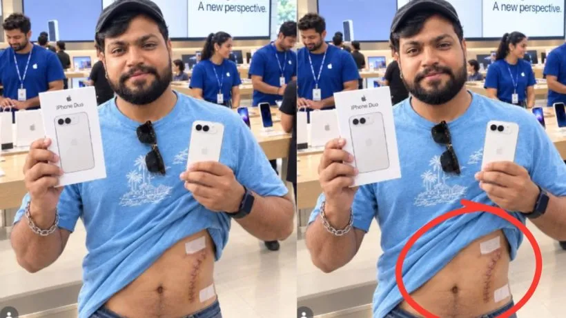 iphone Duo Santy Sharma Viral Post (credit social media )