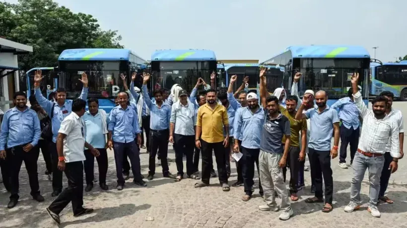 Delhi DTC bus Strike