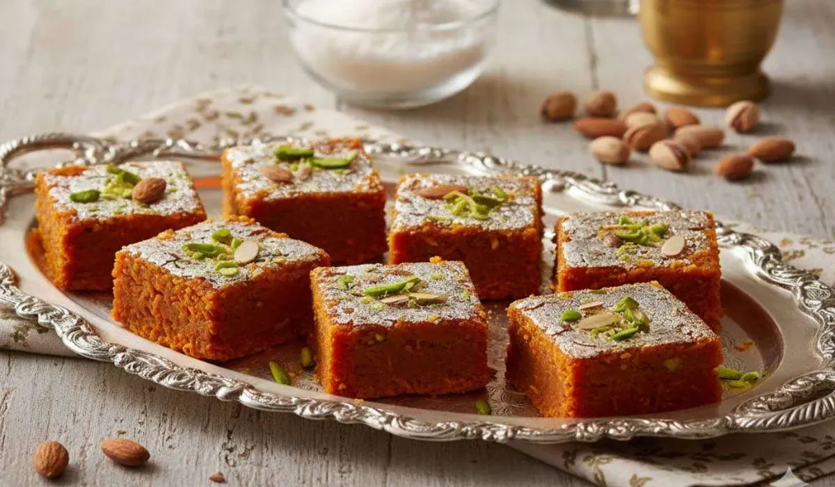 gajar ki barfi with khoya