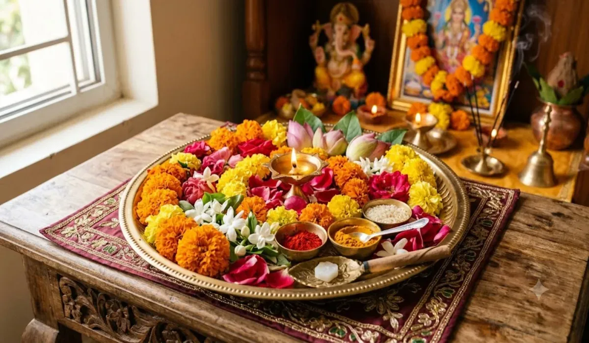 Modern Puja thali decoration ideas