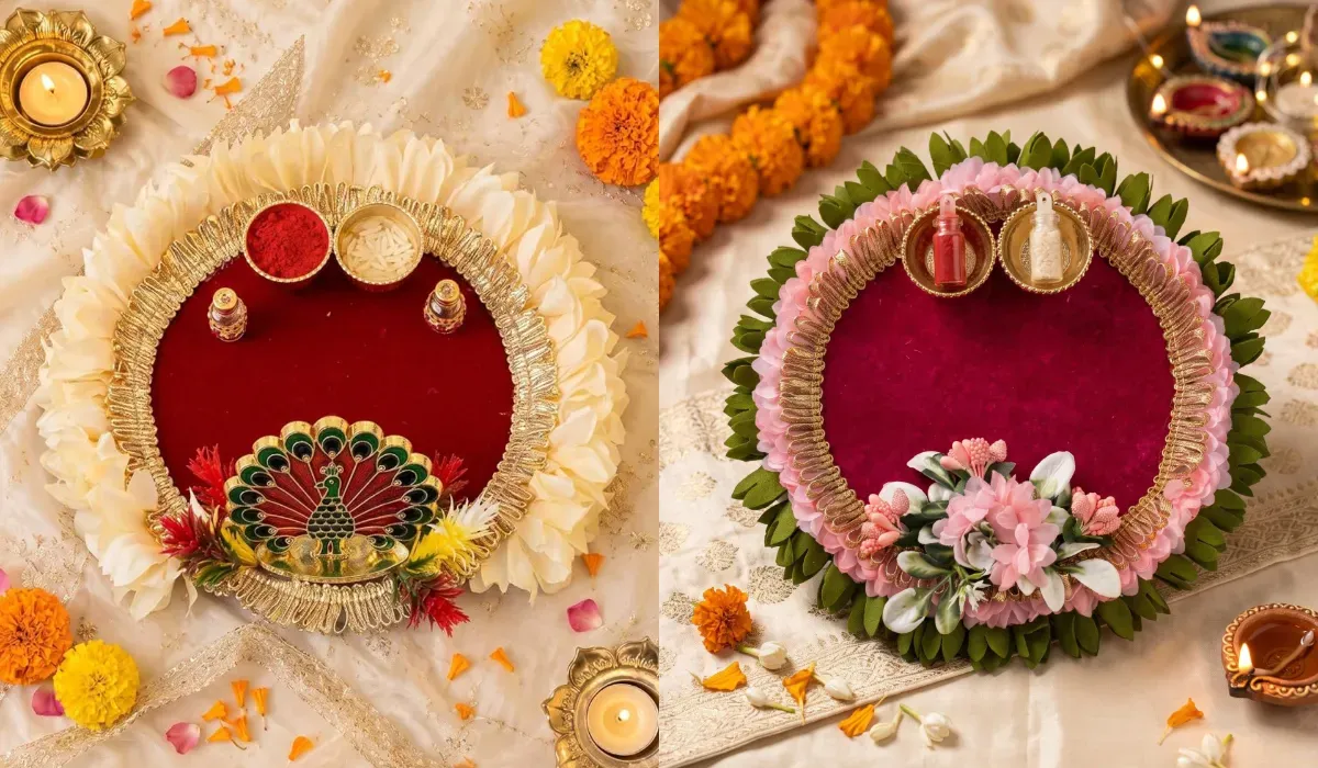 Modern Puja thali decoration ideas
