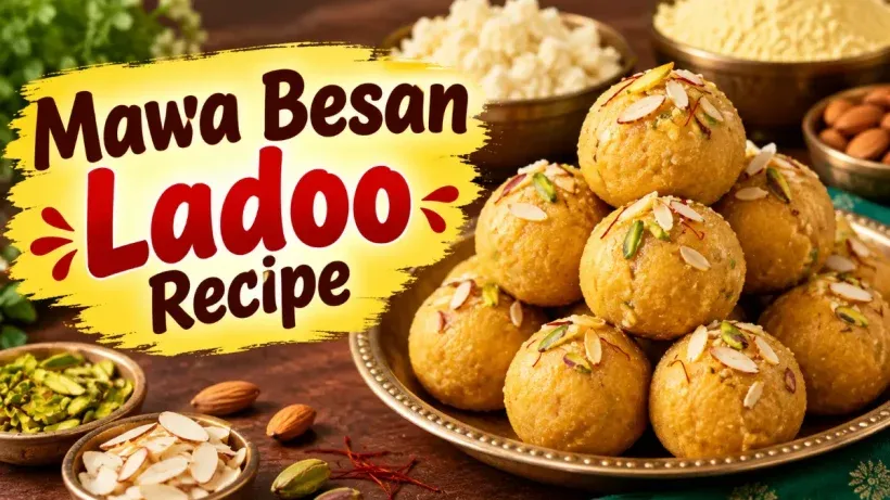 Mawa Besan Ladoo Recipe