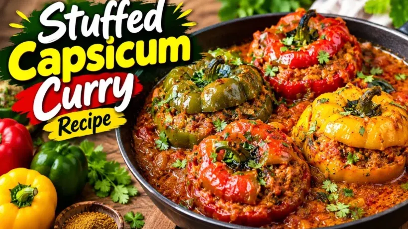 Stuffed Capsicum Curry Recipe